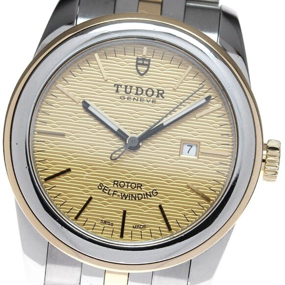 TUDOR Glamor date YG 2 tone Gold Dial Automatic Ladies Watch_825992 - Picture 1 of 7